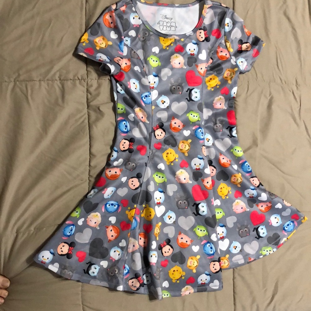 Disney tsum tsum fit and flare dress. EUC